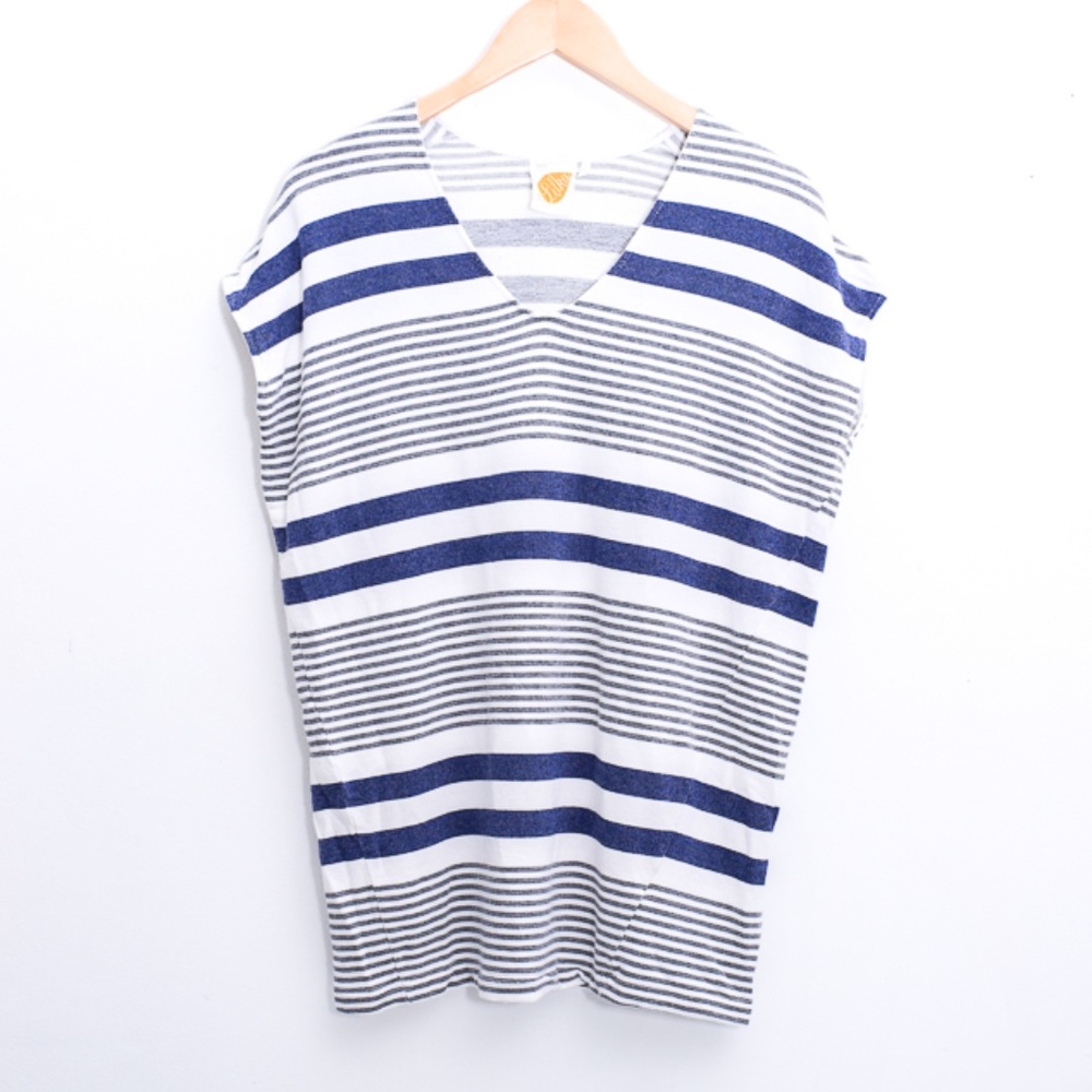 Anthropologie Lilka V-neck Oversized Striped Tunic Medium
